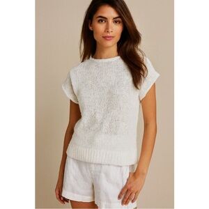 J Crew Sweater L Montauk White
